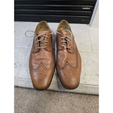 Cole Haan Air Giraldo Wingtip II Tan Leather Oxford Dress Shoes C09303 Size 13