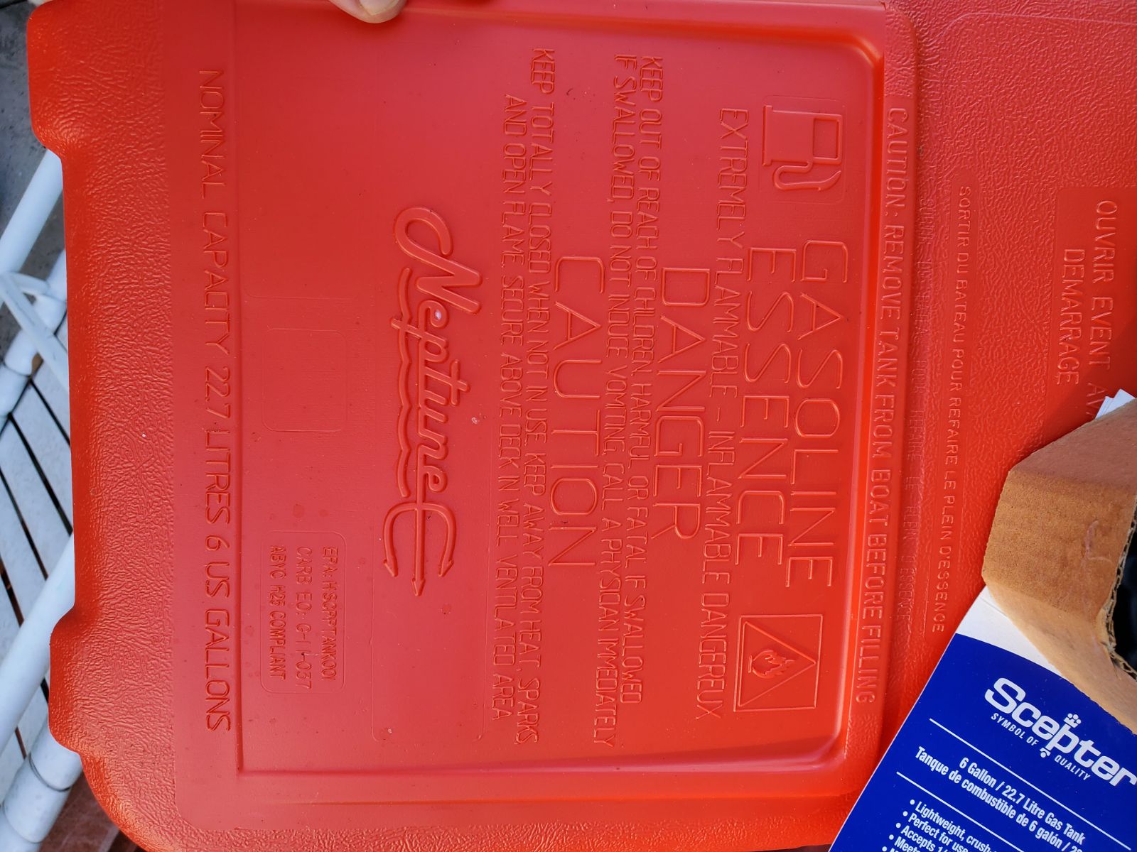 fuel tank for out board boats