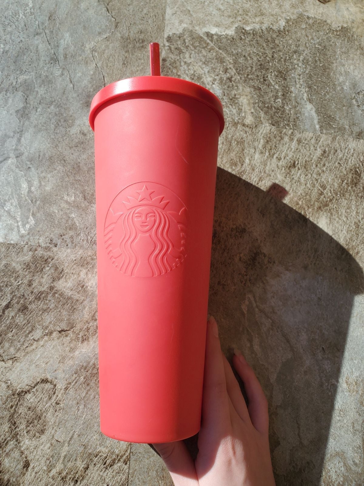 RARE red matte Starbucks Tumbler
