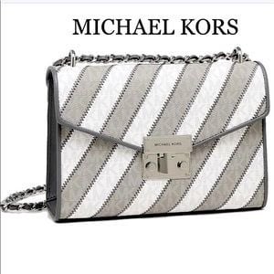 Michael Kors PRL Grey Multi MD Flap Shoulder