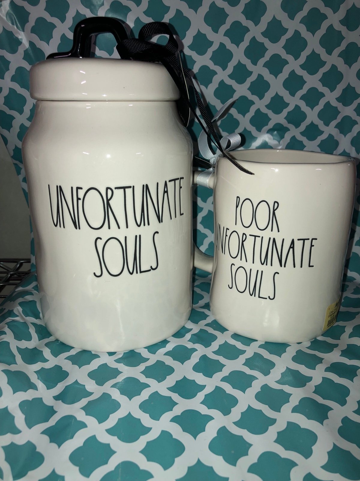 ❗️ rae dunn ursula disney POOR UNFORTUNATE SOULS canister & mug