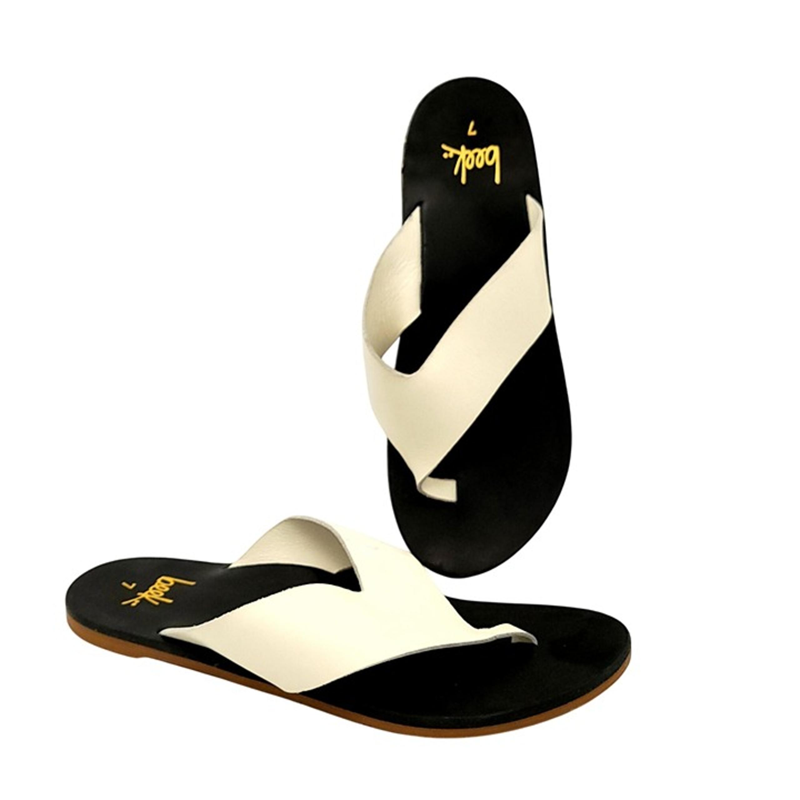 NEW Anthropologie Beek Pop Thong Sandals Womens 7 White Minimalist Casual