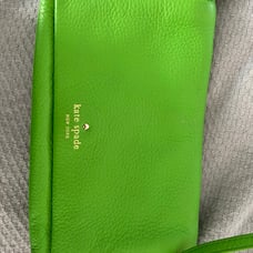 Kate Spade like green leather bag