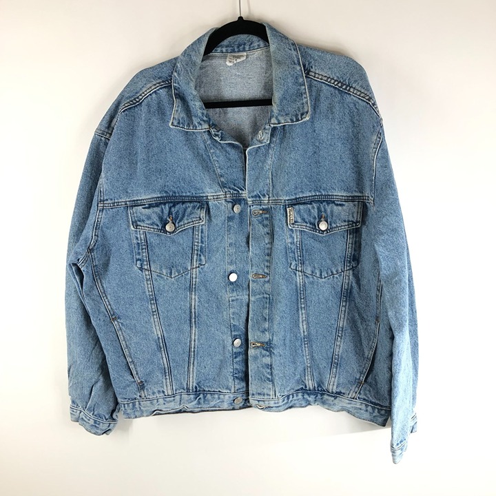 Rio Verde Mens Denim Jacket Vintage Retro Trucker Inside Pocket Medium Wash XL