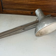 working vintage industrial extendable lamp made in norway