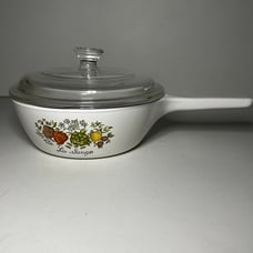 Vintage Corning Ware LA SAUGE Spice of Life One Pint Saucepan with Lid