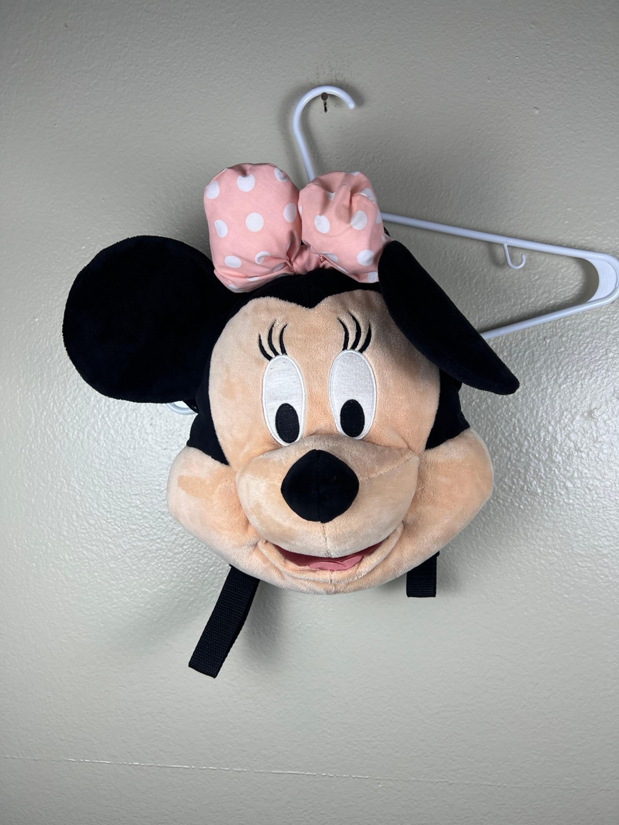 Disney Store Minnie Mouse Backpack Carry Along 14" Plush Soft Toy Stuffed Animal