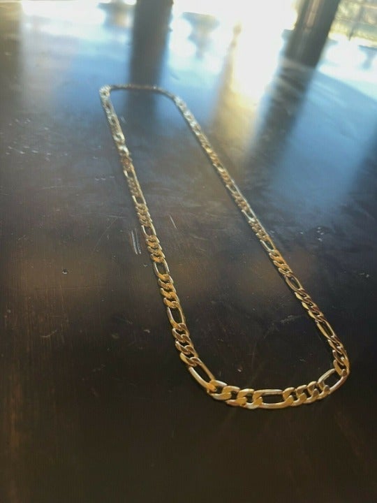 Men's 14k Gold Stamped Figaro Chain 24 Inches 5mm Necklace