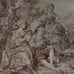 Antique vintage Victorian French Tapestry with hunger