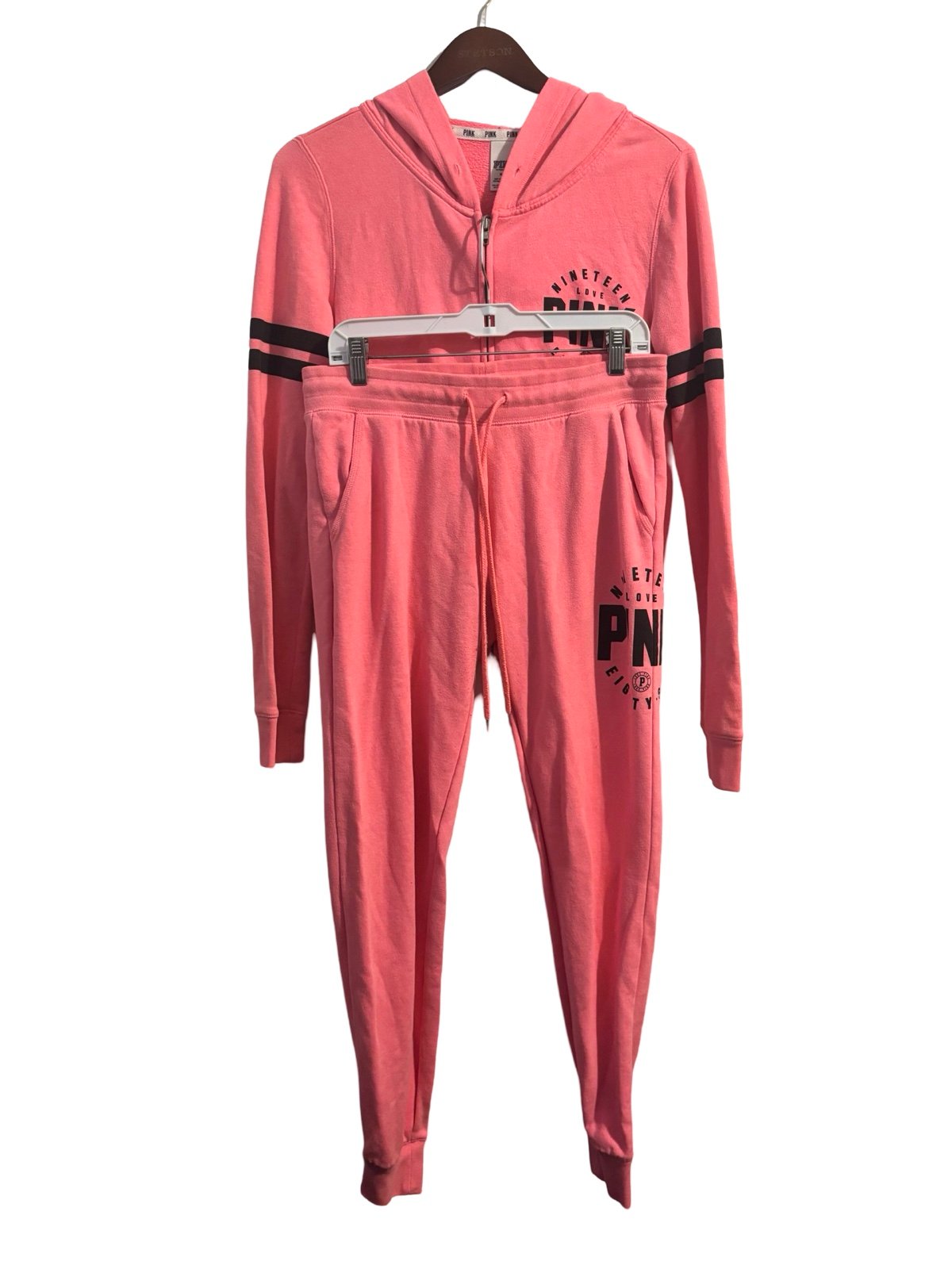 PINK Victoria’s Secret Sweatsuit / Tracksuit Top Is Size medium bottoms sz small