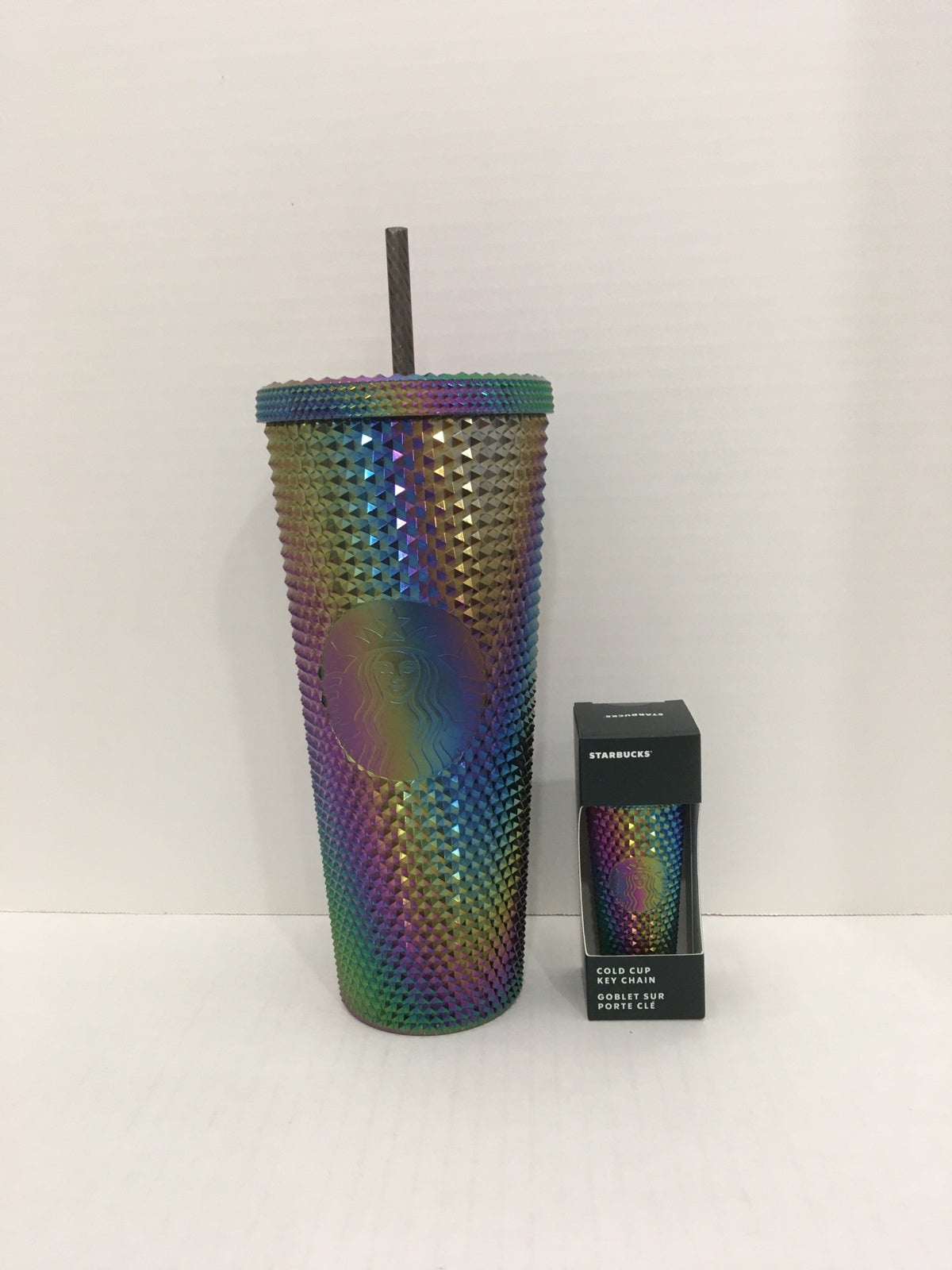 Starbucks 2023 Fall Oil Slick Venti Tumbler & Keychain Bundle