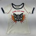 Gucci Blind For Love Embroidered Cat Graphic White XS Womens T Shirt