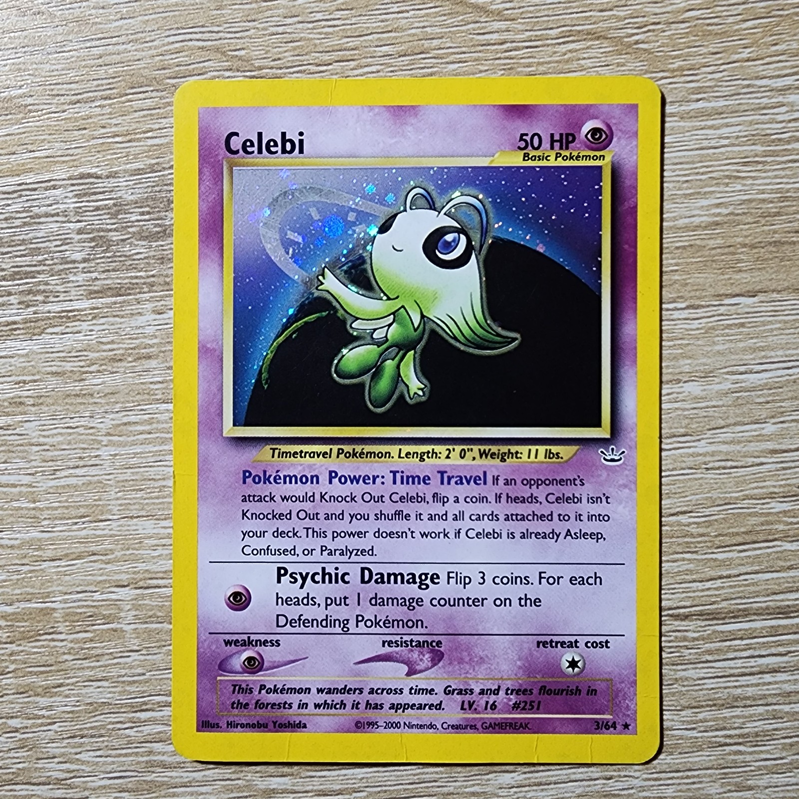CELEBI HOLO POKEMON CARD 3/64