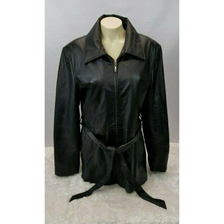 Oscar Piel 100% Leather Coat Women Large