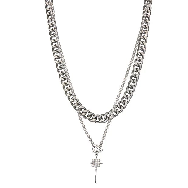 Vera wang double shop heart necklace