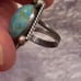 Vintage/RARE HUBBLE GLASS Caboshon Bezel Set in Sterling Ring