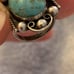 Vintage/RARE HUBBLE GLASS Caboshon Bezel Set in Sterling Ring