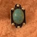Vintage/RARE HUBBLE GLASS Caboshon Bezel Set in Sterling Ring
