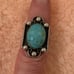 Vintage/RARE HUBBLE GLASS Caboshon Bezel Set in Sterling Ring
