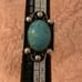 Vintage/RARE HUBBLE GLASS Caboshon Bezel Set in Sterling Ring