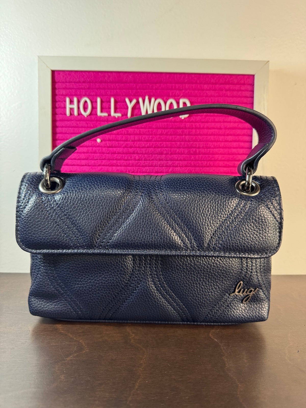 Lug Navy Classic VL Cadence Mini Bag with Chain Crossbody strap