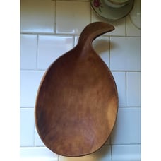 Vintage Wooden Handcarved wood Footed Fruit Bowl