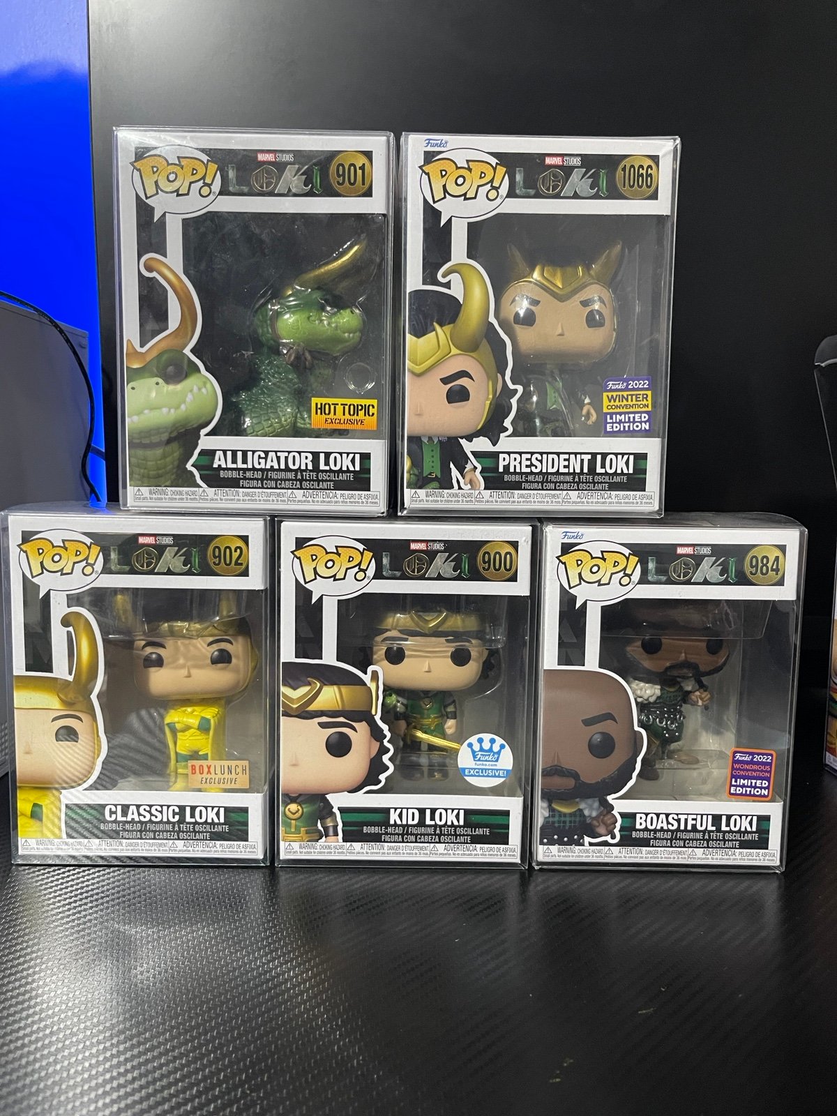 Funko Pop! Loki funko pop lot : Classic , Kid , President , Alligator , Boastful