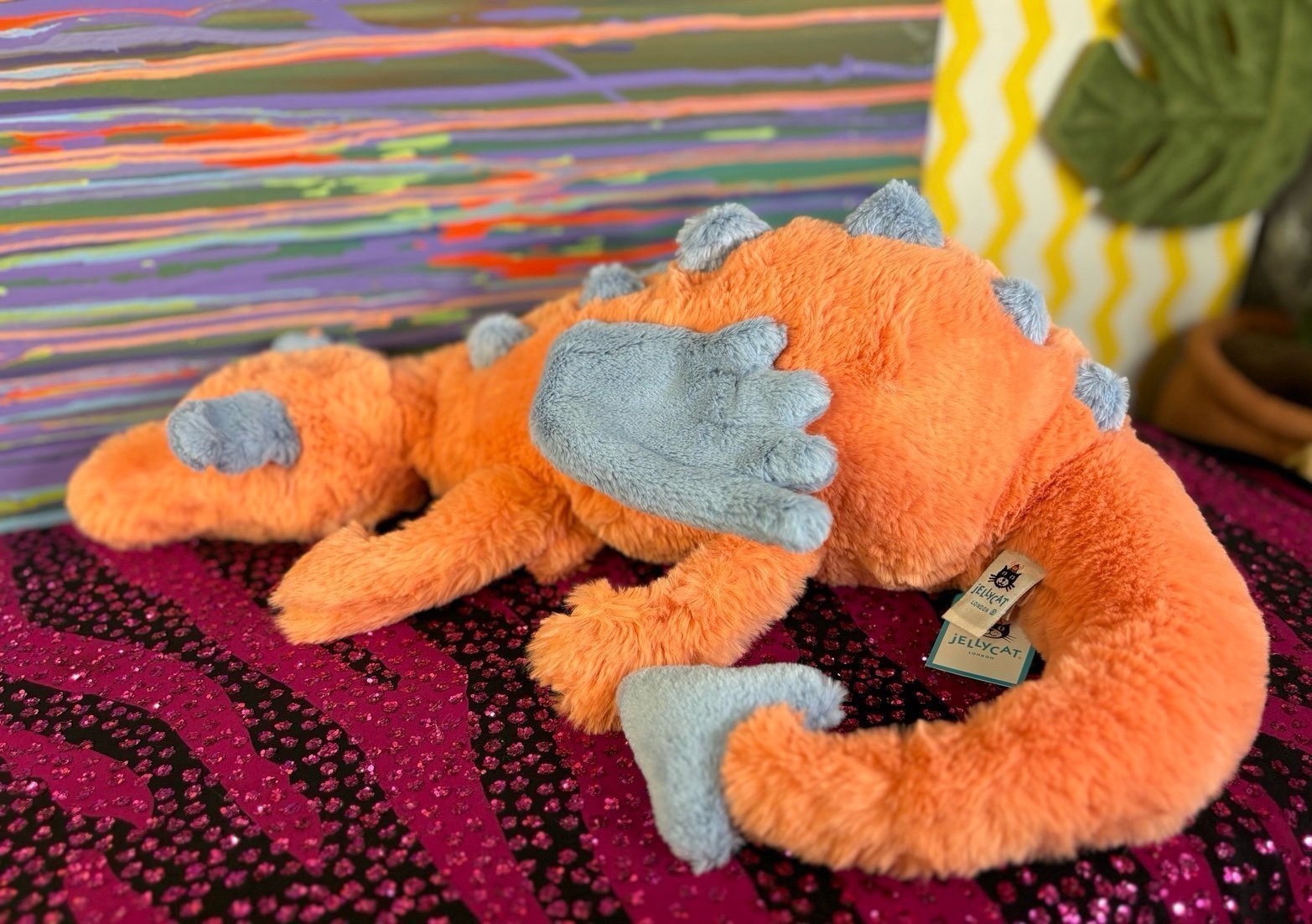 NWT Jellycat PERSIMMON Snow DRAGON! Fast Shipping!