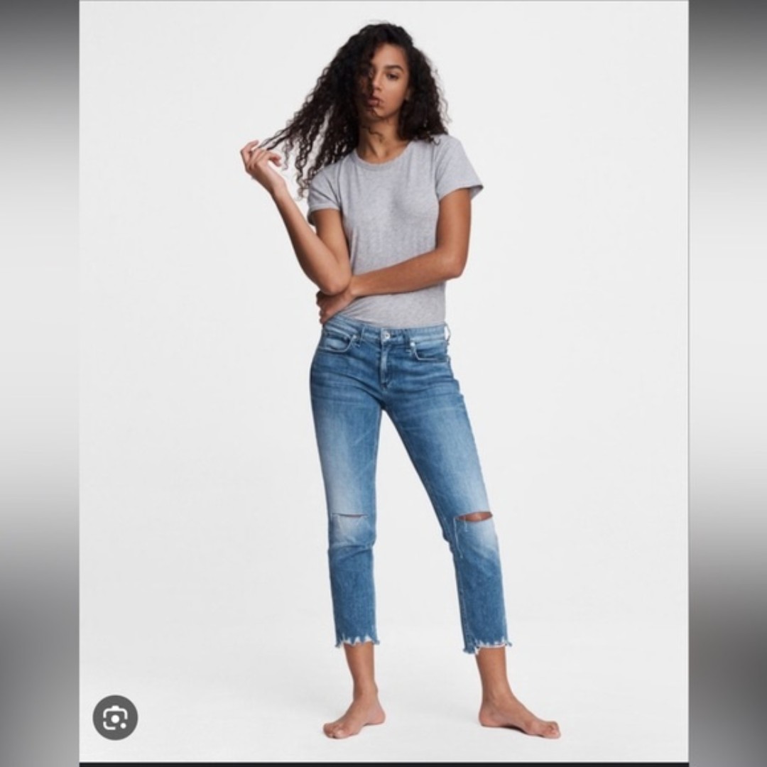 Rag & Bone Dre Low Rise Distressed Boyfriend Jeans 31