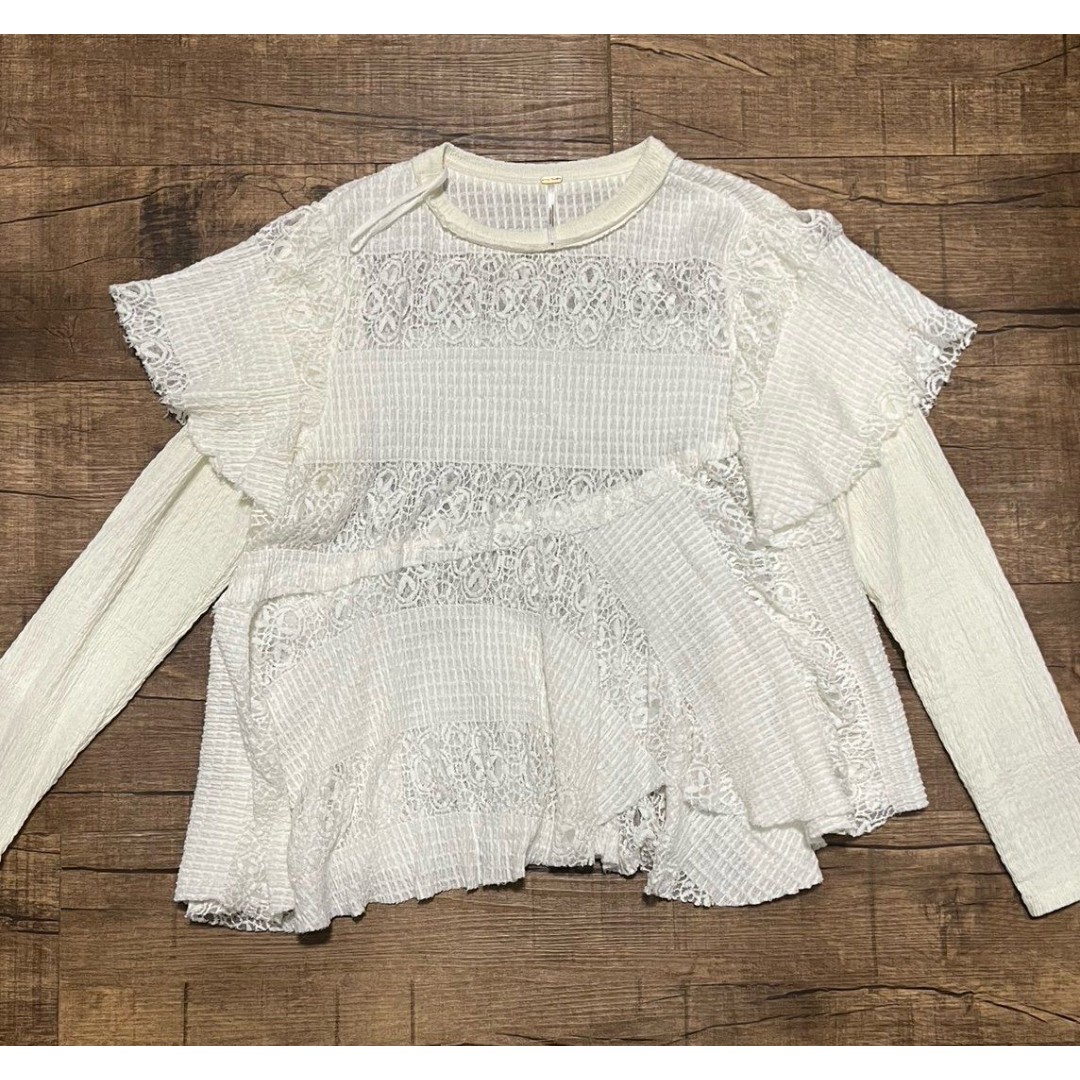 NEW Free people snowfall lace patchwork tunic
