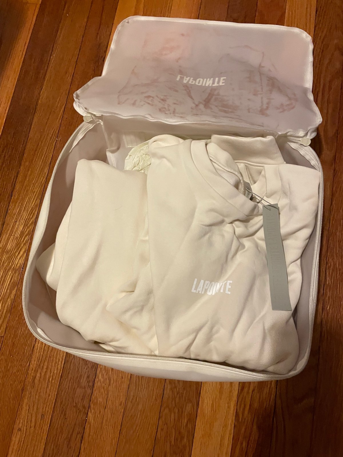 Lapointe cream sweatshirt sweatpant set small nwt