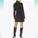 Equipment Femme Bayler Mini Dress Black Silk Orange Buttons Wrap Belt Small