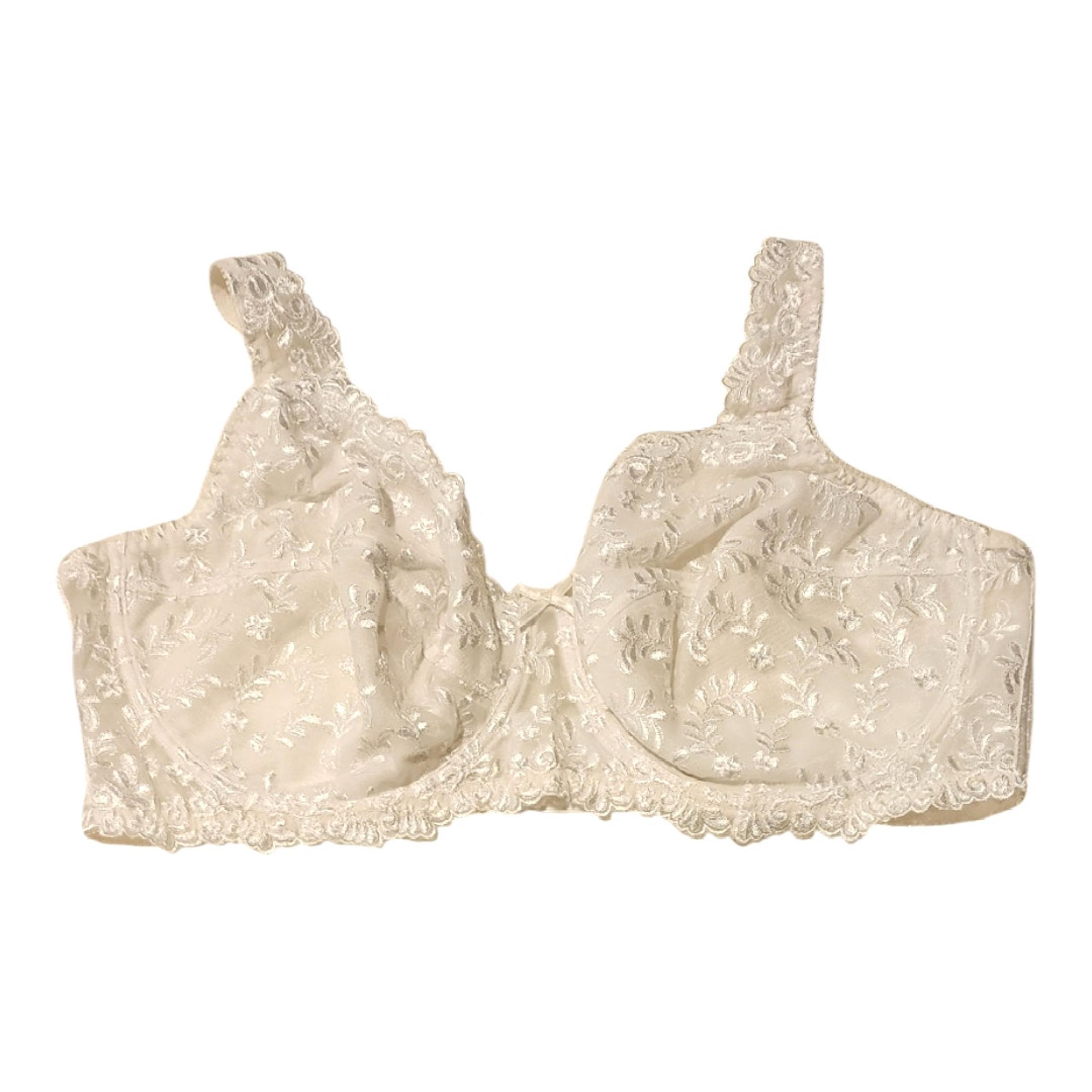 Women's Breezies Lace Bra Underwire UltimAir White Size 44D