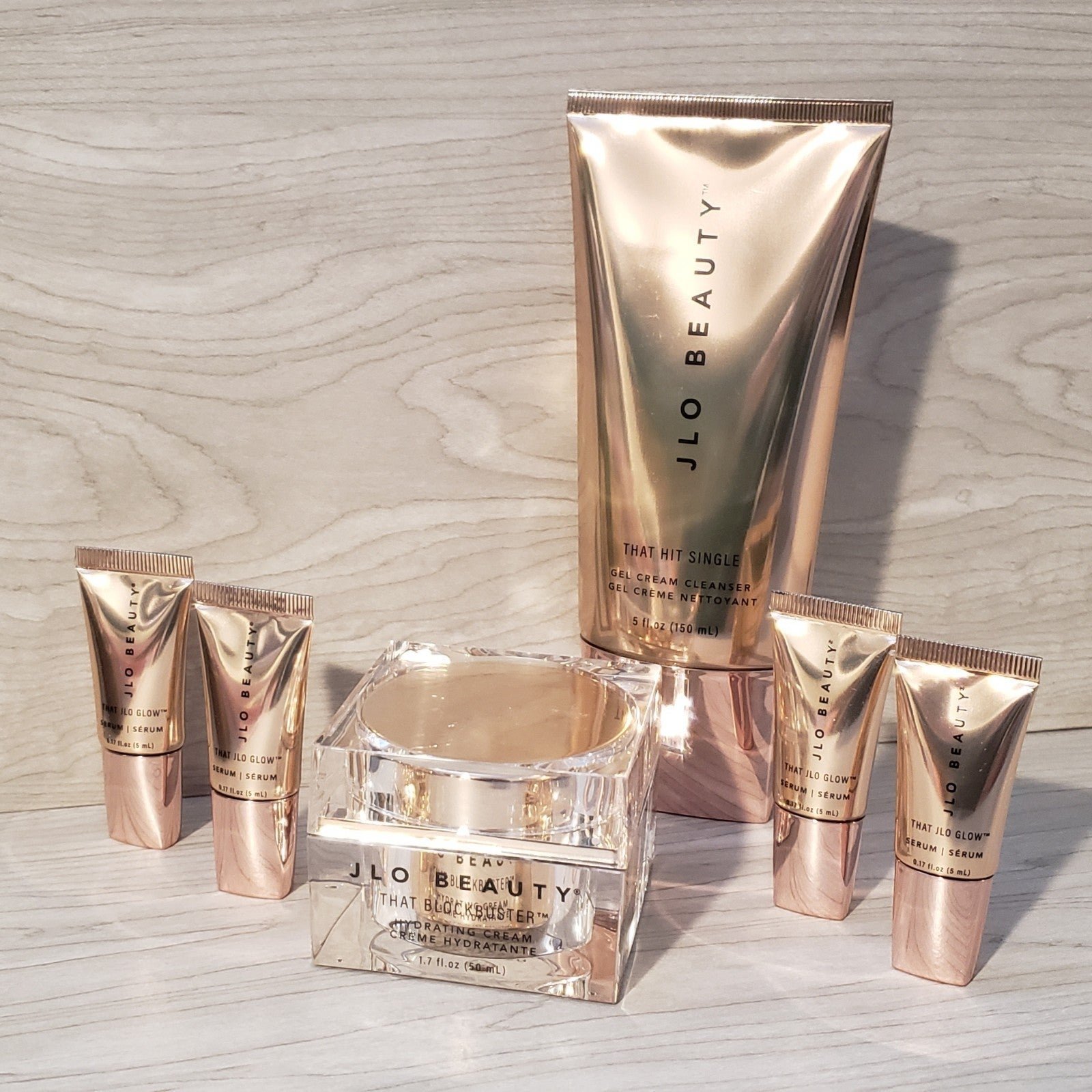 JLO BEAUTY Bundle - Hit Single gel cleanser, Glow serum, Blockbuster cream