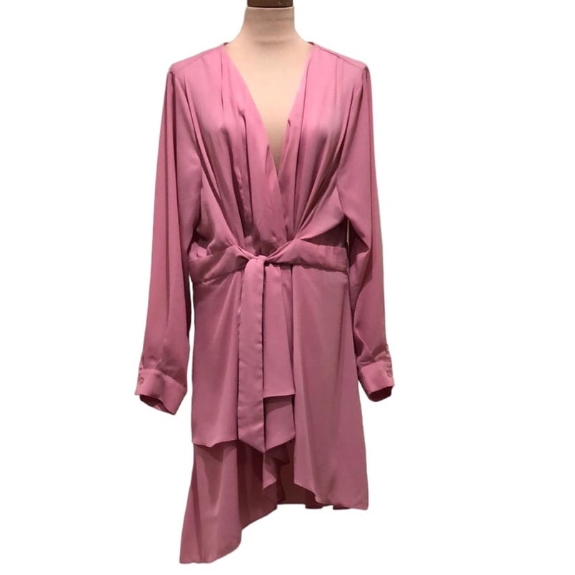 City Chic Wrap Dress Size 18 Blush Pink