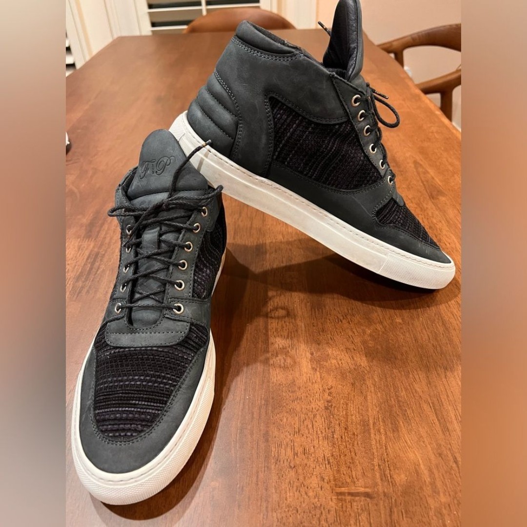 Filling Pieces High Top NAVY MEN EU 45-46 US 11.5- 12 LACE UP SNEAKERS CASUAL
