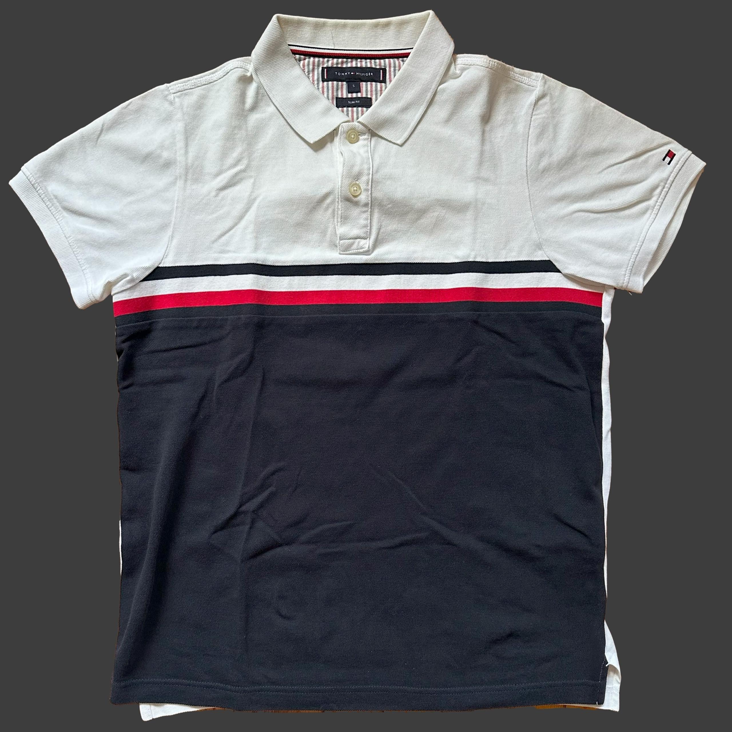 Tommy Hilfiger Polo White Shirt Size M/S