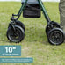 Elenker All-Terrain 10 Rollator Walker with Padded Seat Backrest Senior 300 lb