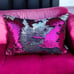 NWOT NEW Aviva Stanoff Sequin Hot Pink/Silver/Black Luxury Decorative Pillow