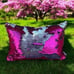 NWOT NEW Aviva Stanoff Sequin Hot Pink/Silver/Black Luxury Decorative Pillow