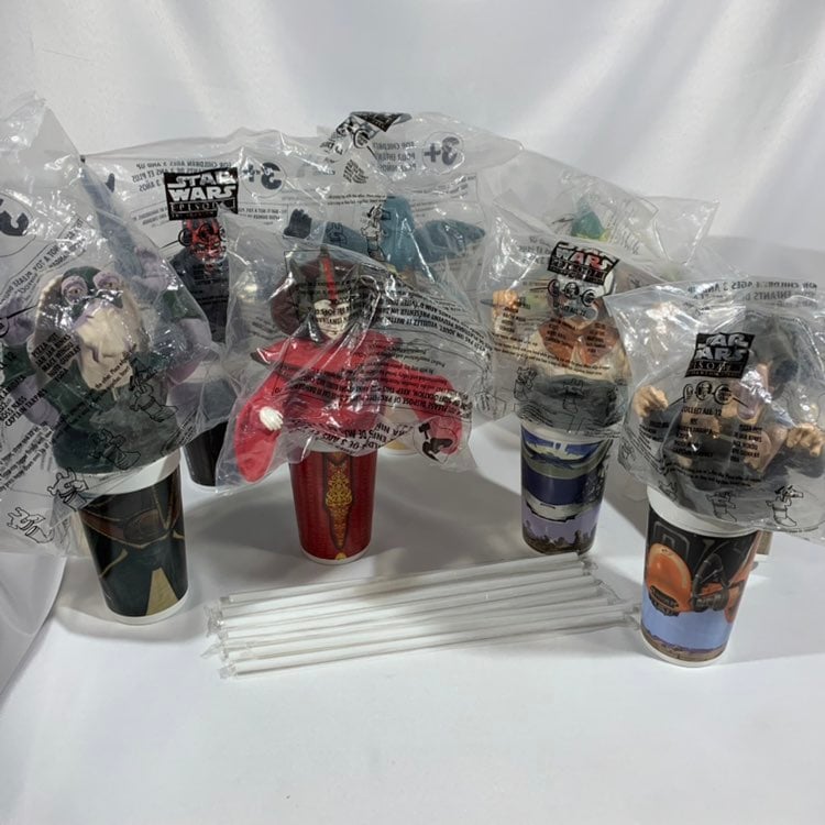 Star Wars Episode I Taco Bell & KFC Cup Toppers, Complete set, NEW