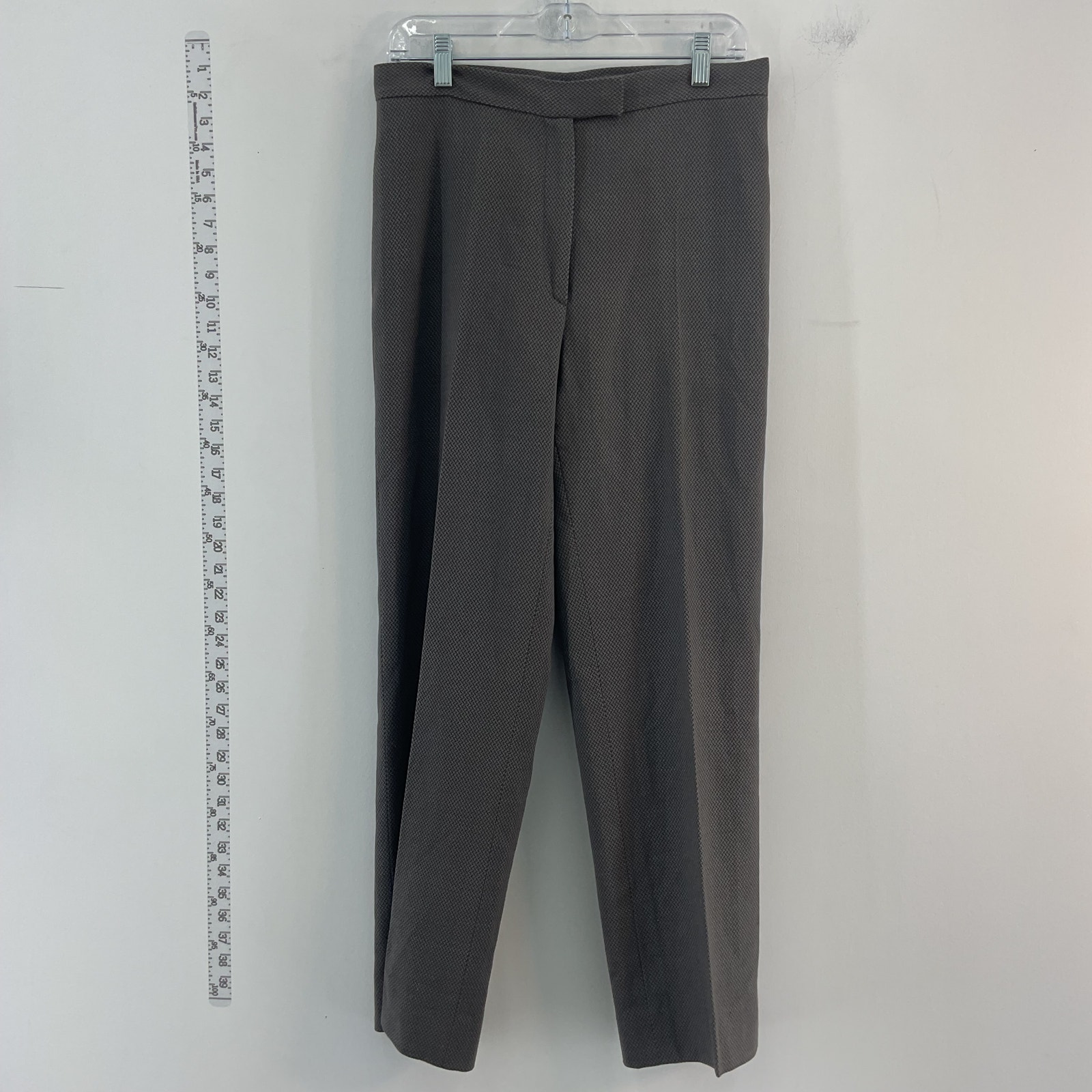 Zanella Italy Gray Textured Dress Pants in Women's Size 8 - Acetate Material