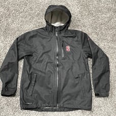 Men’s NIKE ‘Stanford Cardinal’ Charcoal Gray Nylon Storm-Fit Hooded Jacket - Si