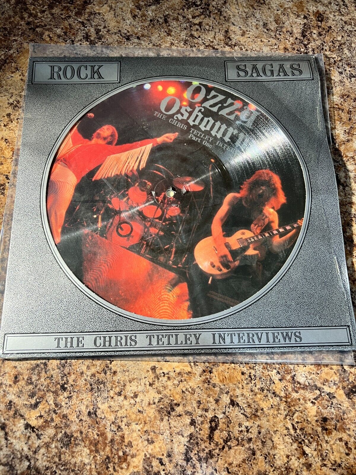 RARE Ozzy Osbourne Rock Sagas Picture Disc LP Chris Tetley Interview 12 CT1010