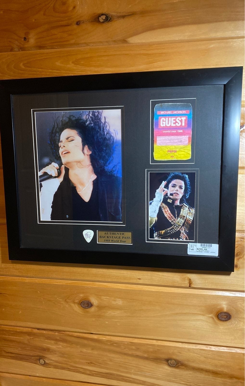 Framed Michael Jackson Concert Memorabilia; Pepsi 1988 World Tour