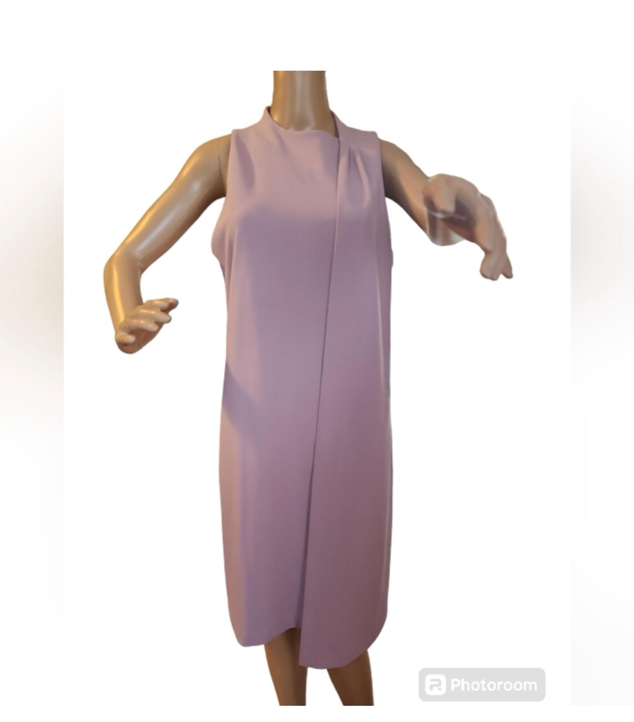 ANTONIO MELANI Dress Womens Size 12 Tina Knit Blush Sleeveless Sheath Lined