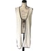 Calligraphie Women’s Sz M Open Front Longline Cardigan Vest Cotton Knit Y2K NWT