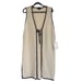 Calligraphie Women’s Sz M Open Front Longline Cardigan Vest Cotton Knit Y2K NWT