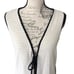 Calligraphie Women’s Sz M Open Front Longline Cardigan Vest Cotton Knit Y2K NWT