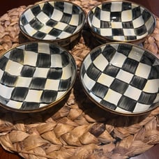 Mackenzie Childs Courtly Check Relish Dish Set